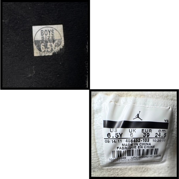 Air Jordan 4 Shoes Sneakers Retro GS Boys Size 6.5Y White Cement Grey 408452-103 - Picture 14 of 14